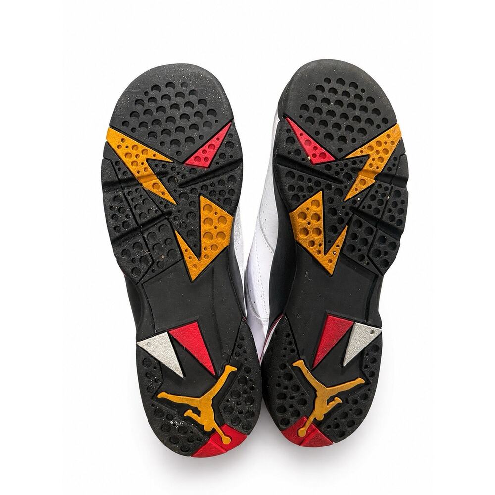 Air Jordan 7 Cardinal 2022 GS White Red Gold Size 6Y Women’s 7.5 - Picture 2 of 10